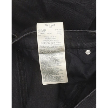 Lee Luke Men Black Skinny Slim Stretch Jeans W31 L31