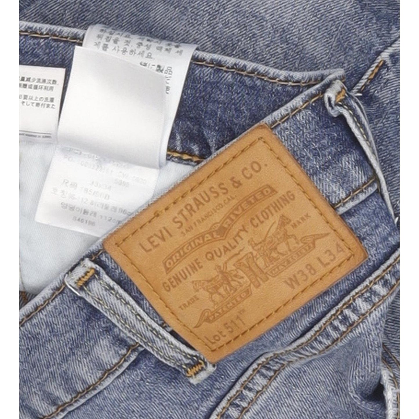 Levi's 511 Men Blue Straight Slim Jeans W38 L33