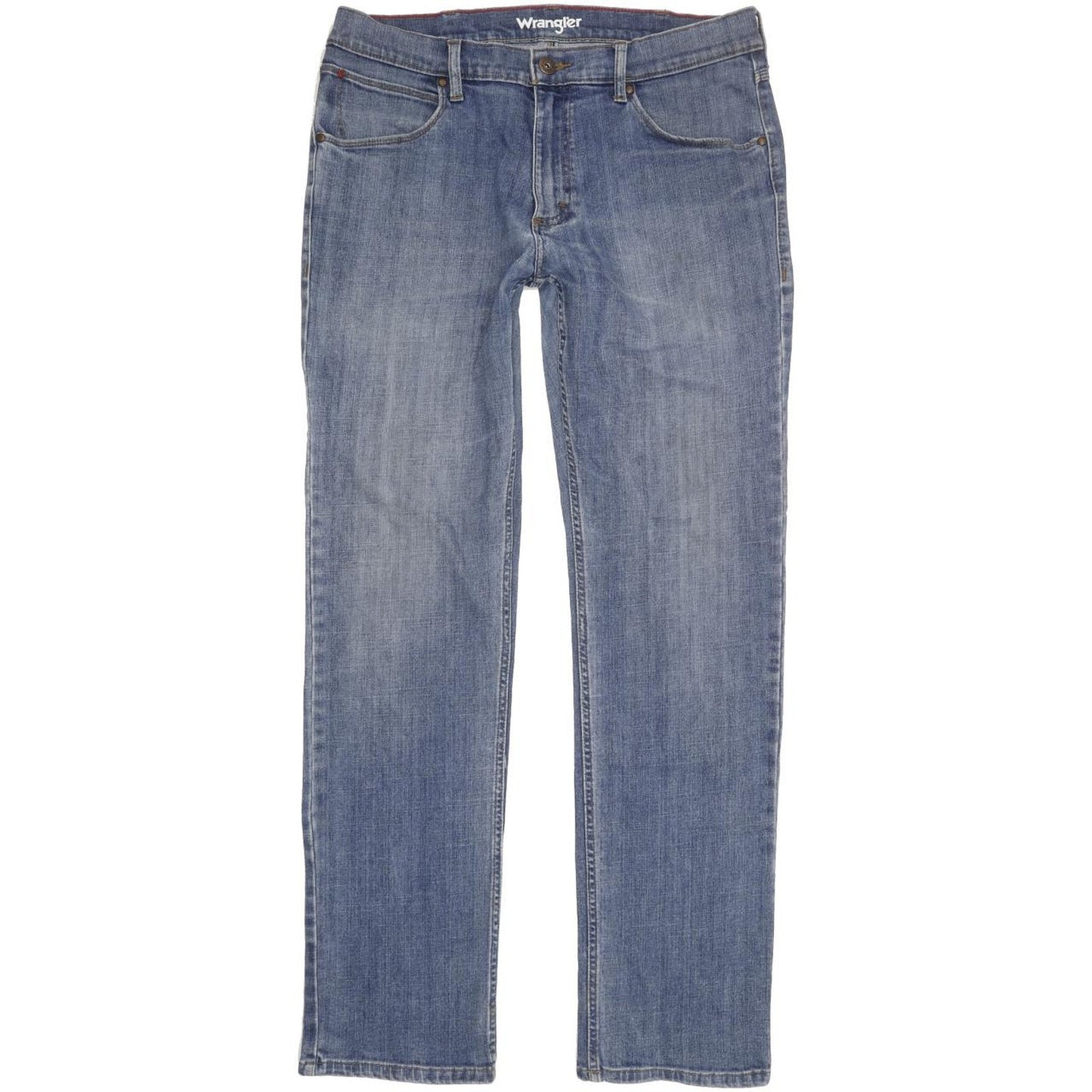 Wrangler Authentic Men Blue Straight Regular Stretch Jeans W34 L33