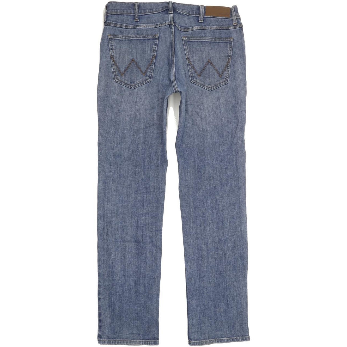 Wrangler Authentic Men Blue Straight Regular Stretch Jeans W34 L33