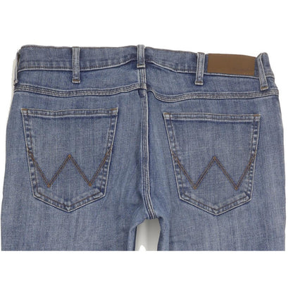 Wrangler Authentic Men Blue Straight Regular Stretch Jeans W34 L33