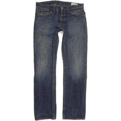 G-Star Men Blue Straight Regular Stretch Jeans W34 L33