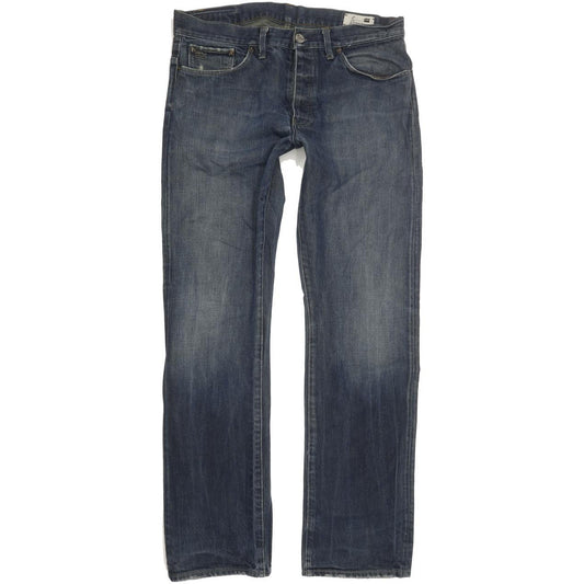 G-Star Men Blue Straight Regular Stretch Jeans W34 L33