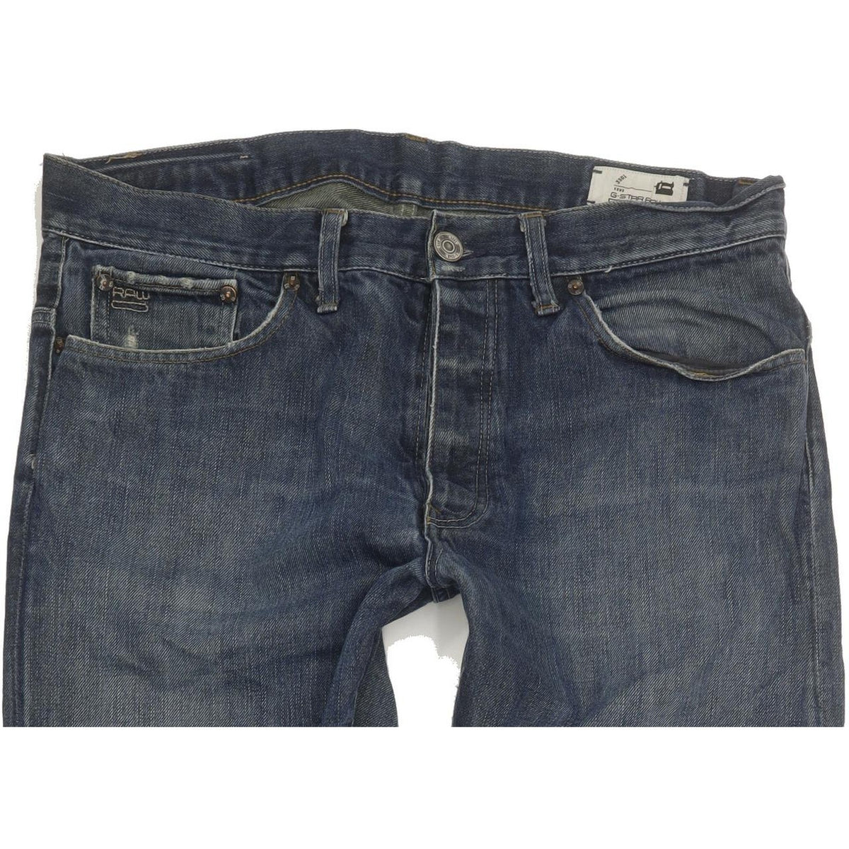 G-Star Men Blue Straight Regular Stretch Jeans W34 L33
