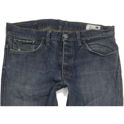 G-Star Men Blue Straight Regular Stretch Jeans W34 L33