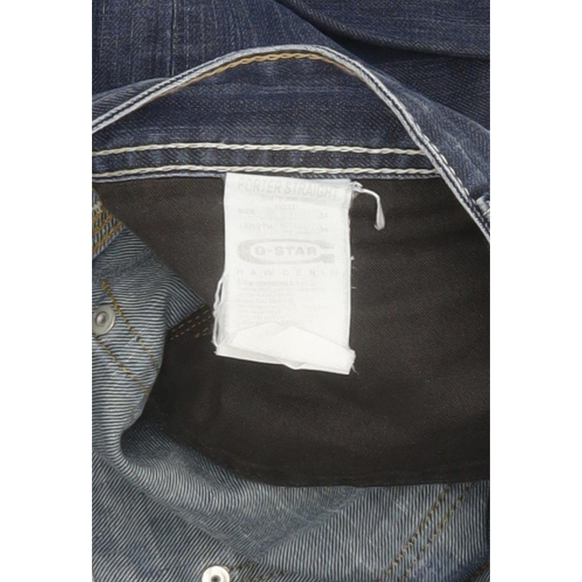 G-Star Porter Men Blue Straight Regular Jeans W34 L35