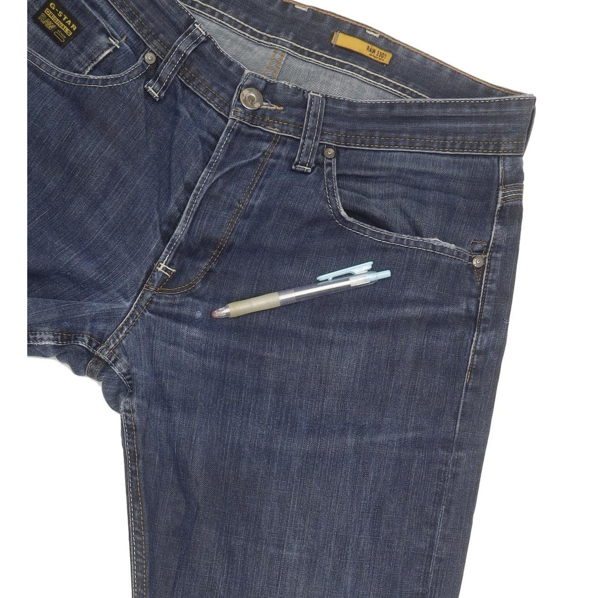 G-Star Porter Men Blue Straight Regular Jeans W34 L35