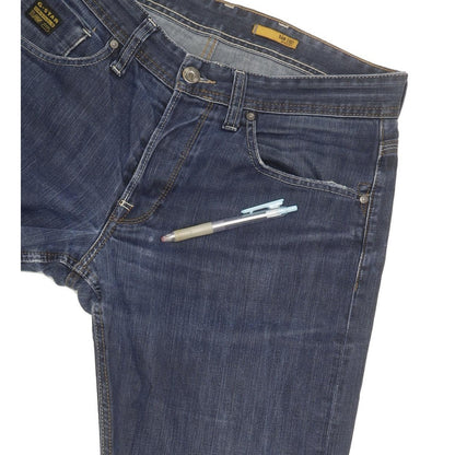 G-Star Porter Men Blue Straight Regular Jeans W34 L35