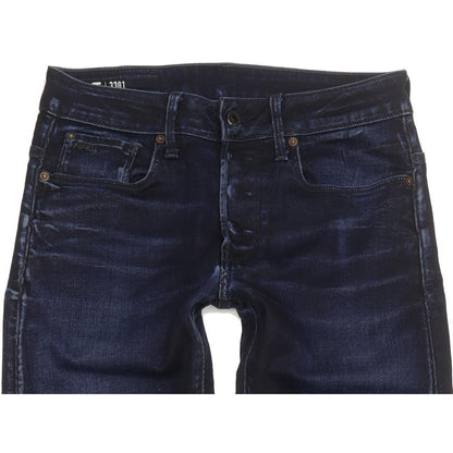G-Star 3301 Men Navy Skinny Slim Stretch Jeans W30 L32