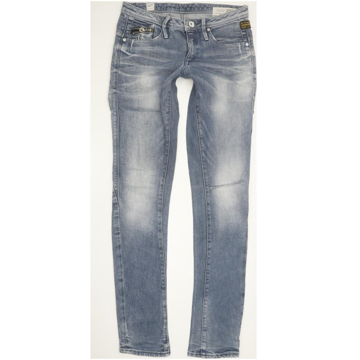 G-Star Ocean Women Blue Skinny Slim Stretch Jeans W28 L34