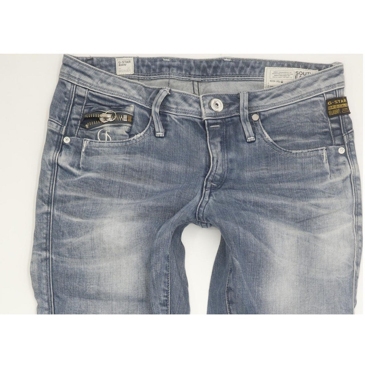 G-Star Ocean Women Blue Skinny Slim Stretch Jeans W28 L34