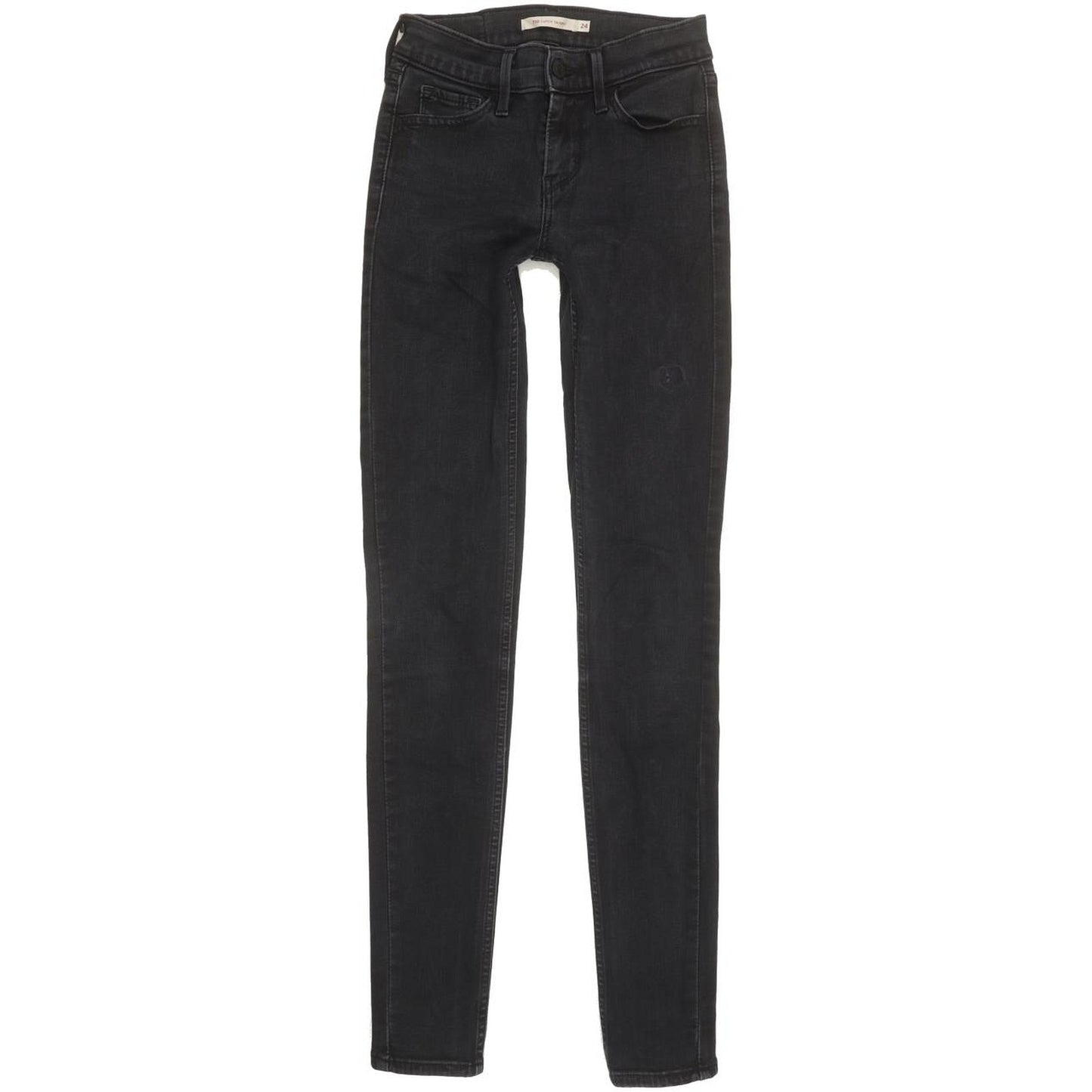 Levi's 710 Super Women Black Skinny Slim Stretch Jeans W24 L30