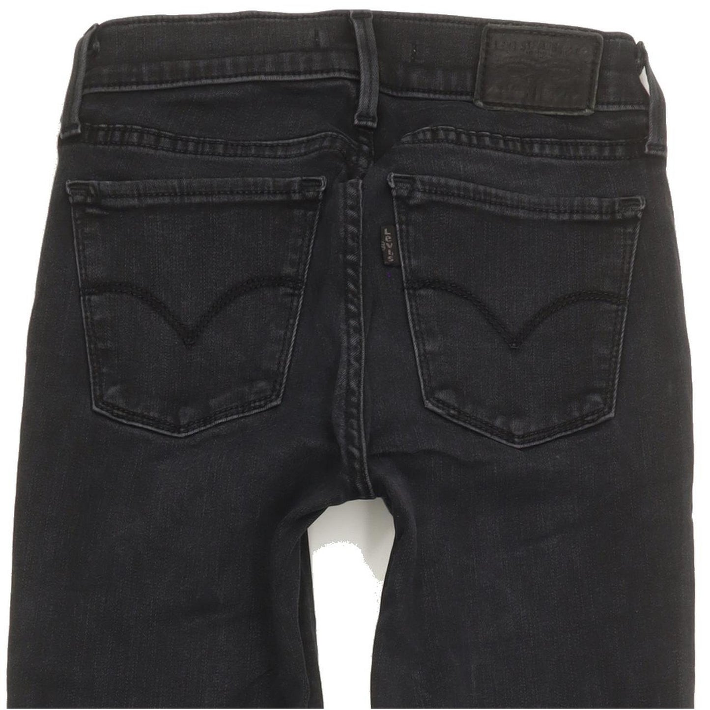 Levi's 710 Super Women Black Skinny Slim Stretch Jeans W24 L30