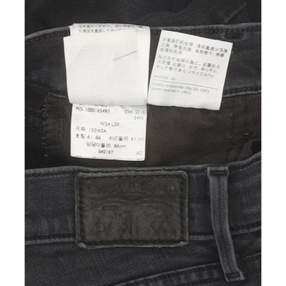 Levi's 710 Super Women Black Skinny Slim Stretch Jeans W24 L30