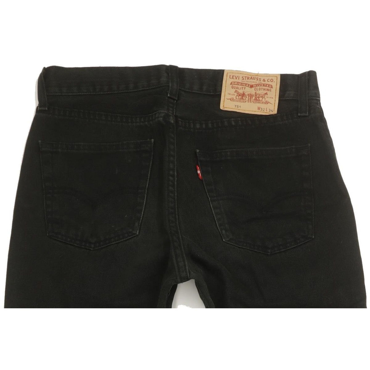 Levi's 751 Men Black Straight Regular Jeans W32 L32