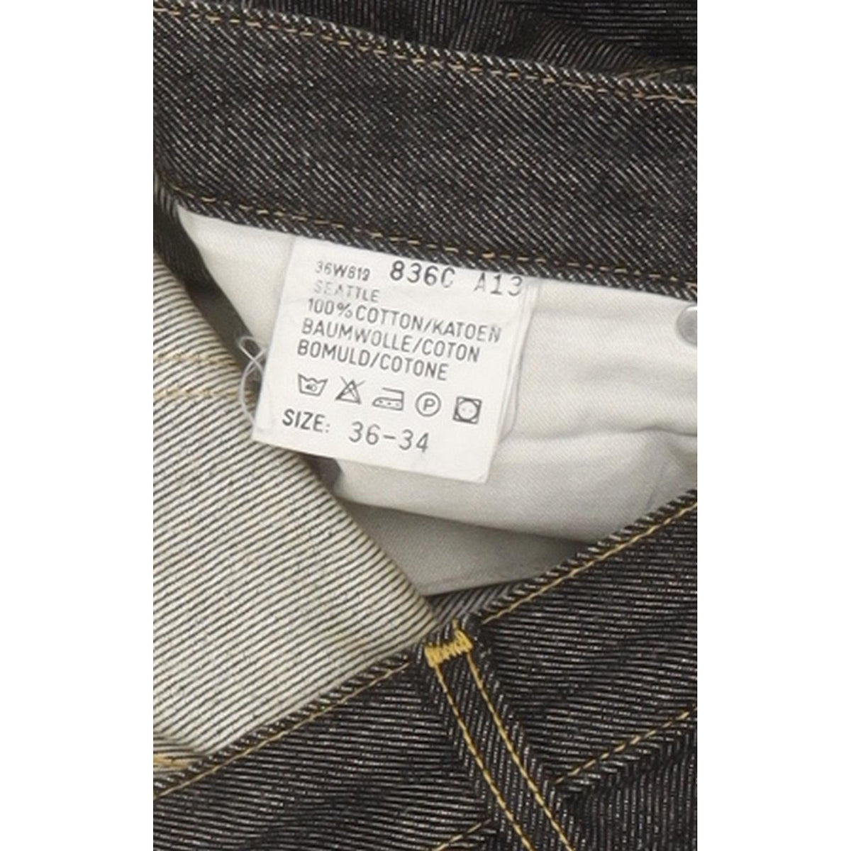 Lee Seattle Men Black Straight Regular Jeans W36 L31