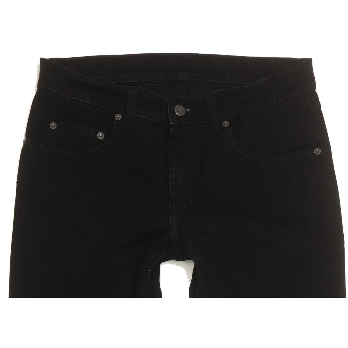 Pioneer Ron Men Black Straight Slim Stretch Jeans W32 L32
