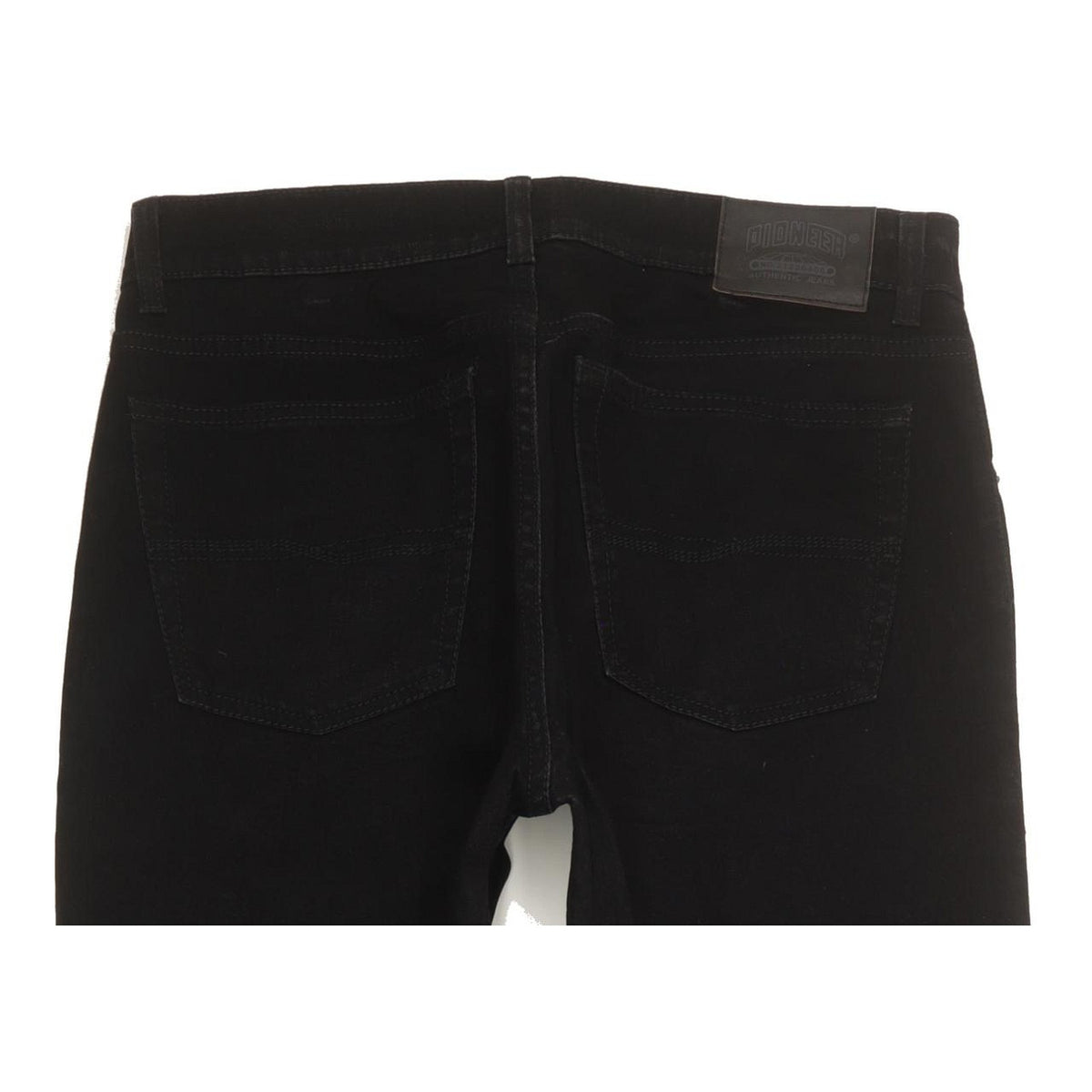 Pioneer Ron Men Black Straight Slim Stretch Jeans W32 L32