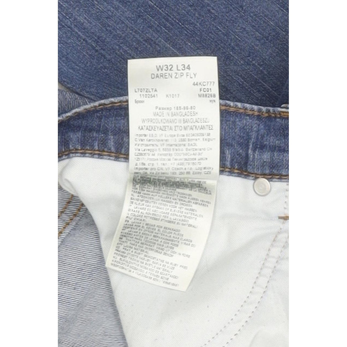 Lee Daren Men Blue Straight Slim Stretch Jeans W32 L31