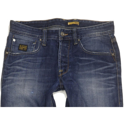 G-Star Porter Men Blue Straight Regular Jeans W32 L33