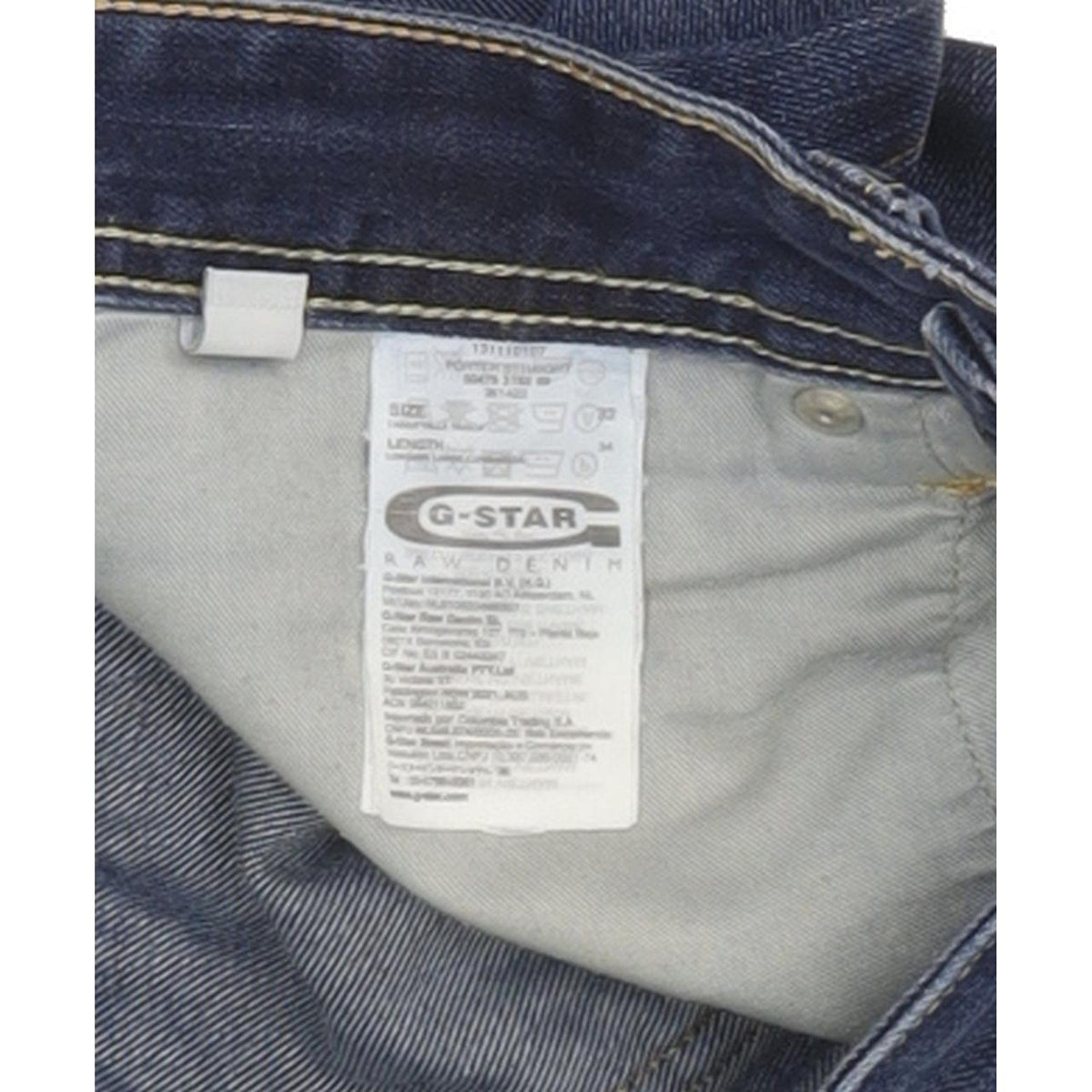 G-Star Porter Men Blue Straight Regular Jeans W32 L33