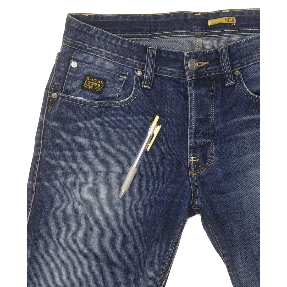 G-Star Porter Men Blue Straight Regular Jeans W32 L33