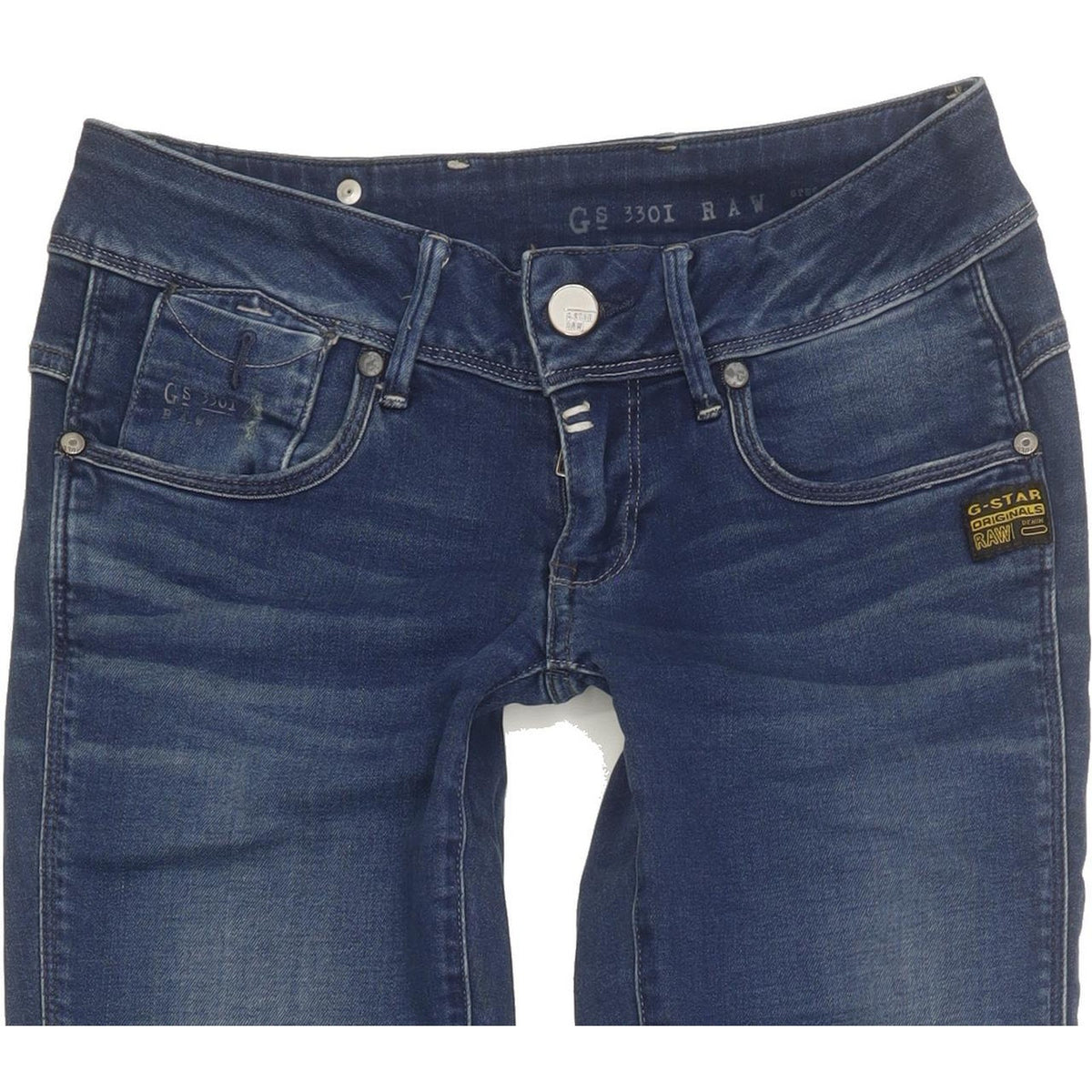 G-Star Fender Women Blue Skinny Slim Stretch Jeans W26 L32