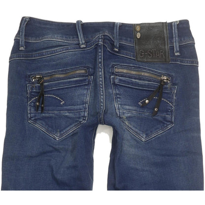 G-Star Fender Women Blue Skinny Slim Stretch Jeans W26 L32
