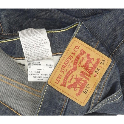 Levi's 511 Women Blue Straight Slim Stretch Jeans W34 L33