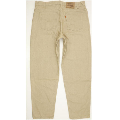 Levi's 550 Made in USA Beige Tapered Relaxed Jeans High Waisted W38 L30