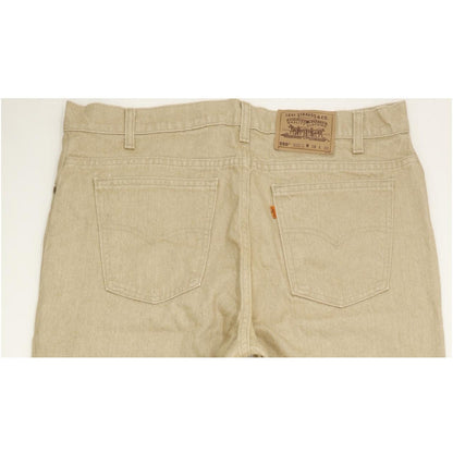 Levi's 550 Made in USA Beige Tapered Relaxed Jeans High Waisted W38 L30