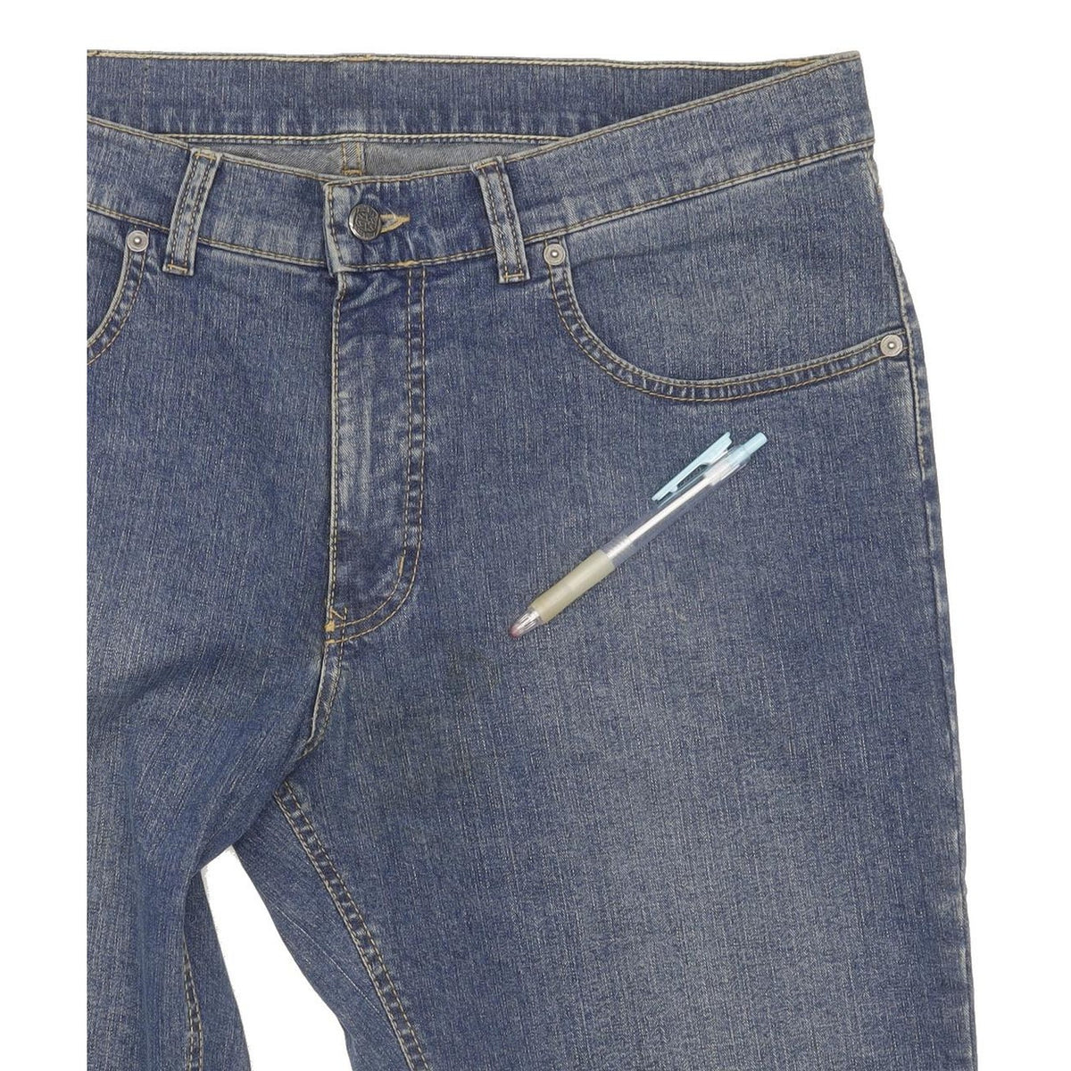 Pioneer Men Blue Straight Regular Stretch Jeans W36 L34