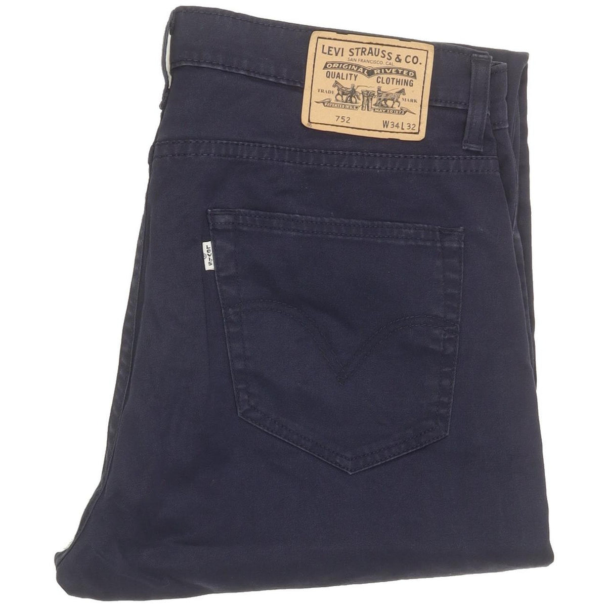 Levi's 752 Men Navy Straight Regular Jeans W34 L31