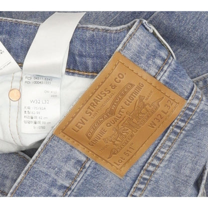 Levi's 511 Men Blue Straight Slim Stretch Jeans W32 L32