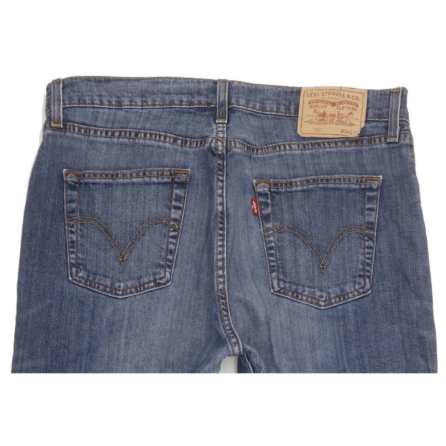 Levi's 751 Men Blue Straight Regular Stretch Jeans W34 L31