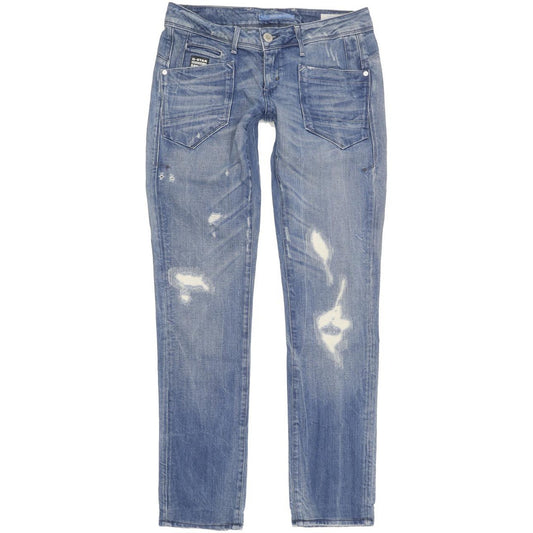 G-Star Low T Women Blue Tapered Slim Stretch Jeans W27 L30