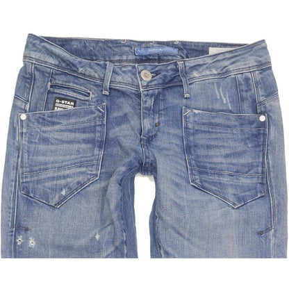 G-Star Low T Women Blue Tapered Slim Stretch Jeans W27 L30