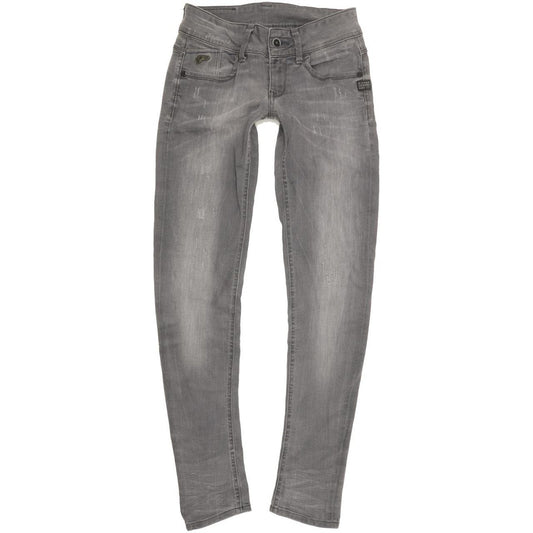 G-Star Women Grey Skinny Slim Jeans W24 L31