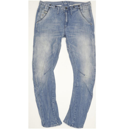 G-Star Arc Navy 3D Women Blue Straight Loose Stretch Jeans W28 L32