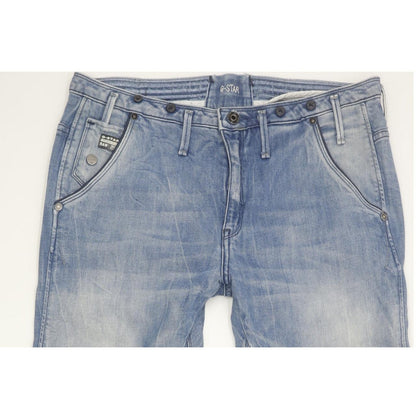 G-Star Arc Navy 3D Women Blue Straight Loose Stretch Jeans W28 L32