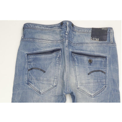 G-Star Arc Navy 3D Women Blue Straight Loose Stretch Jeans W28 L32