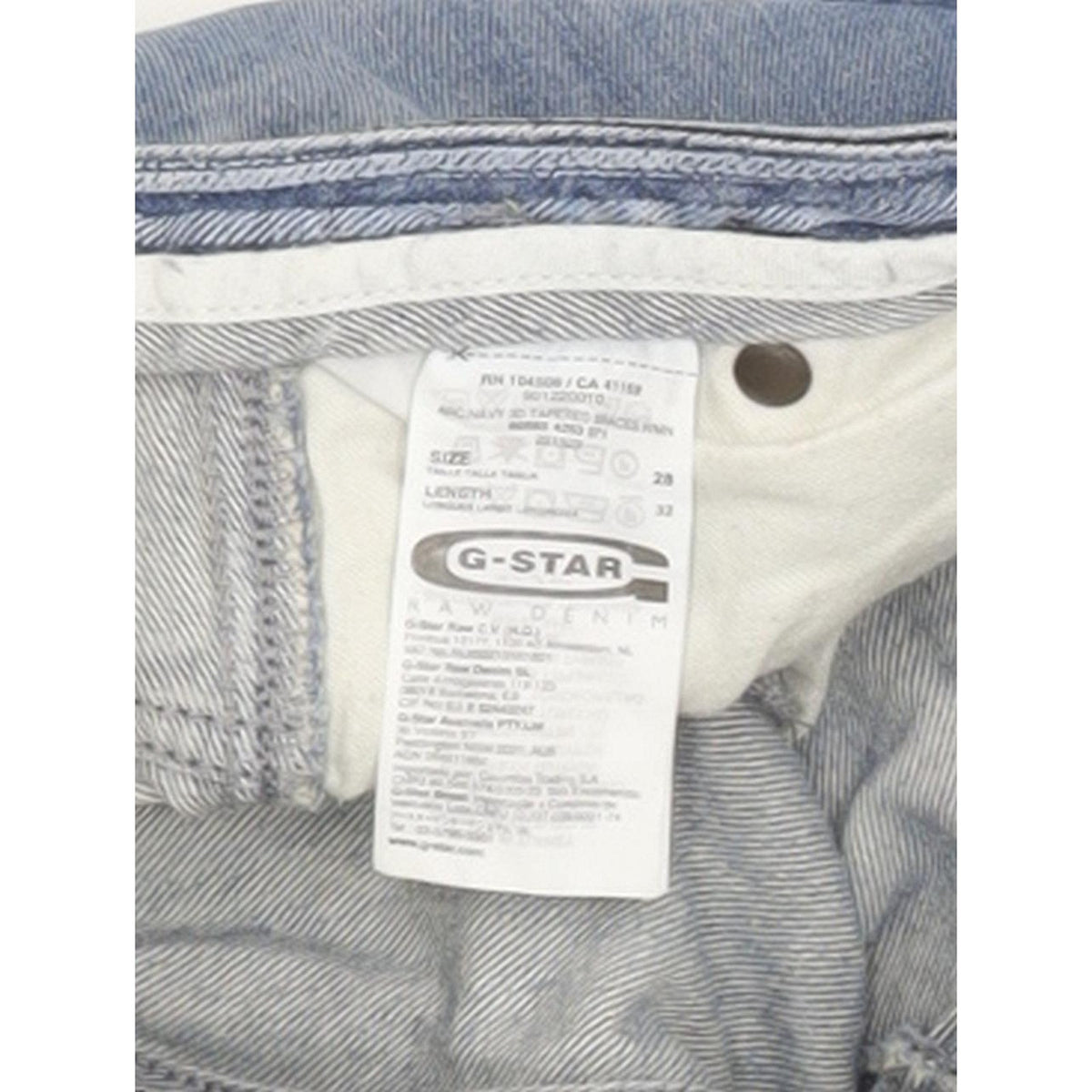 G-Star Arc Navy 3D Women Blue Straight Loose Stretch Jeans W28 L32