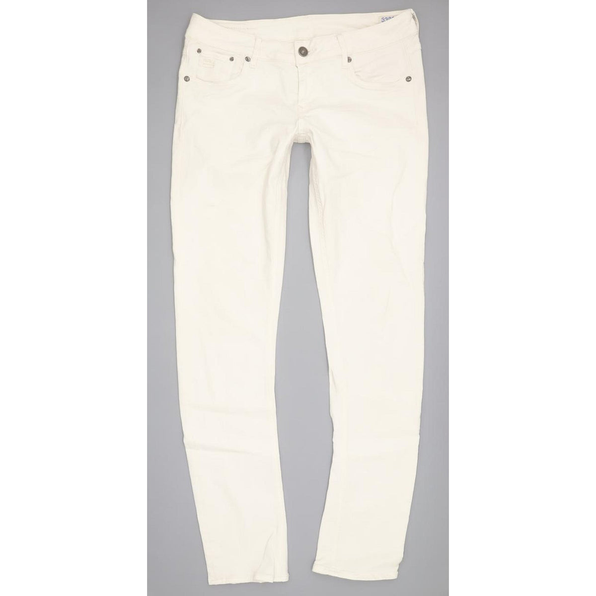G-Star Women White Straight Slim Stretch Jeans W28 L32