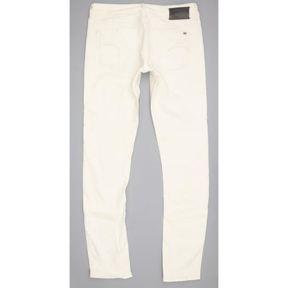 G-Star Women White Straight Slim Stretch Jeans W28 L32