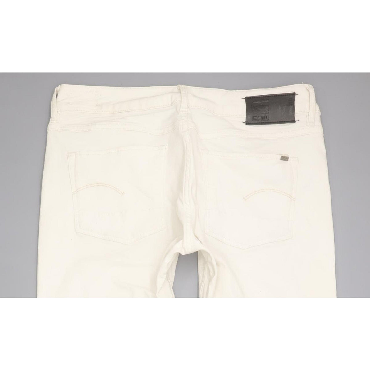 G-Star Women White Straight Slim Stretch Jeans W28 L32