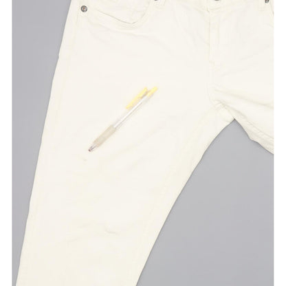 G-Star Women White Straight Slim Stretch Jeans W28 L32