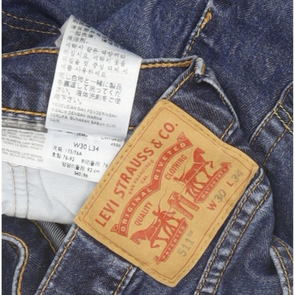Levi's 511 Men Blue Straight Slim Jeans W30 L33