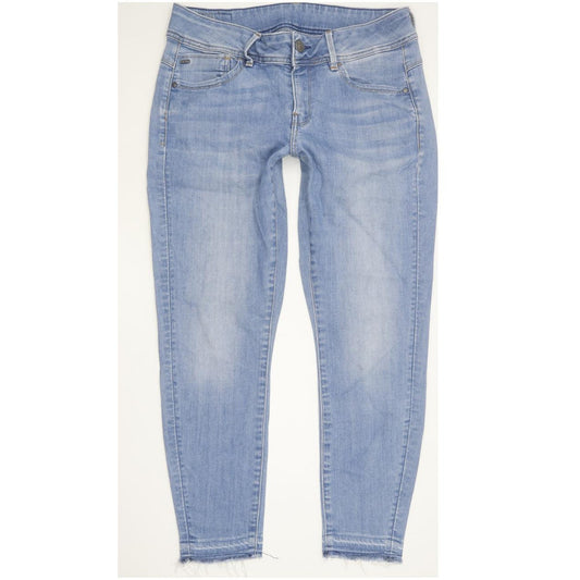 G-Star Lynn Ankle Women Blue Skinny Slim Stretch Jeans W28 L30
