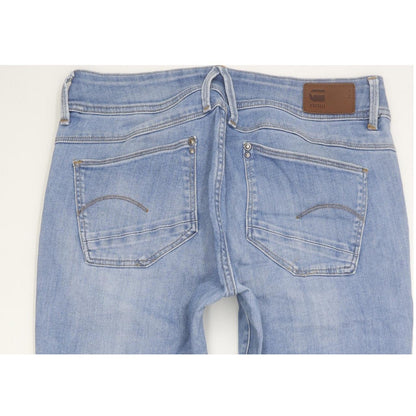 G-Star Lynn Ankle Women Blue Skinny Slim Stretch Jeans W28 L30