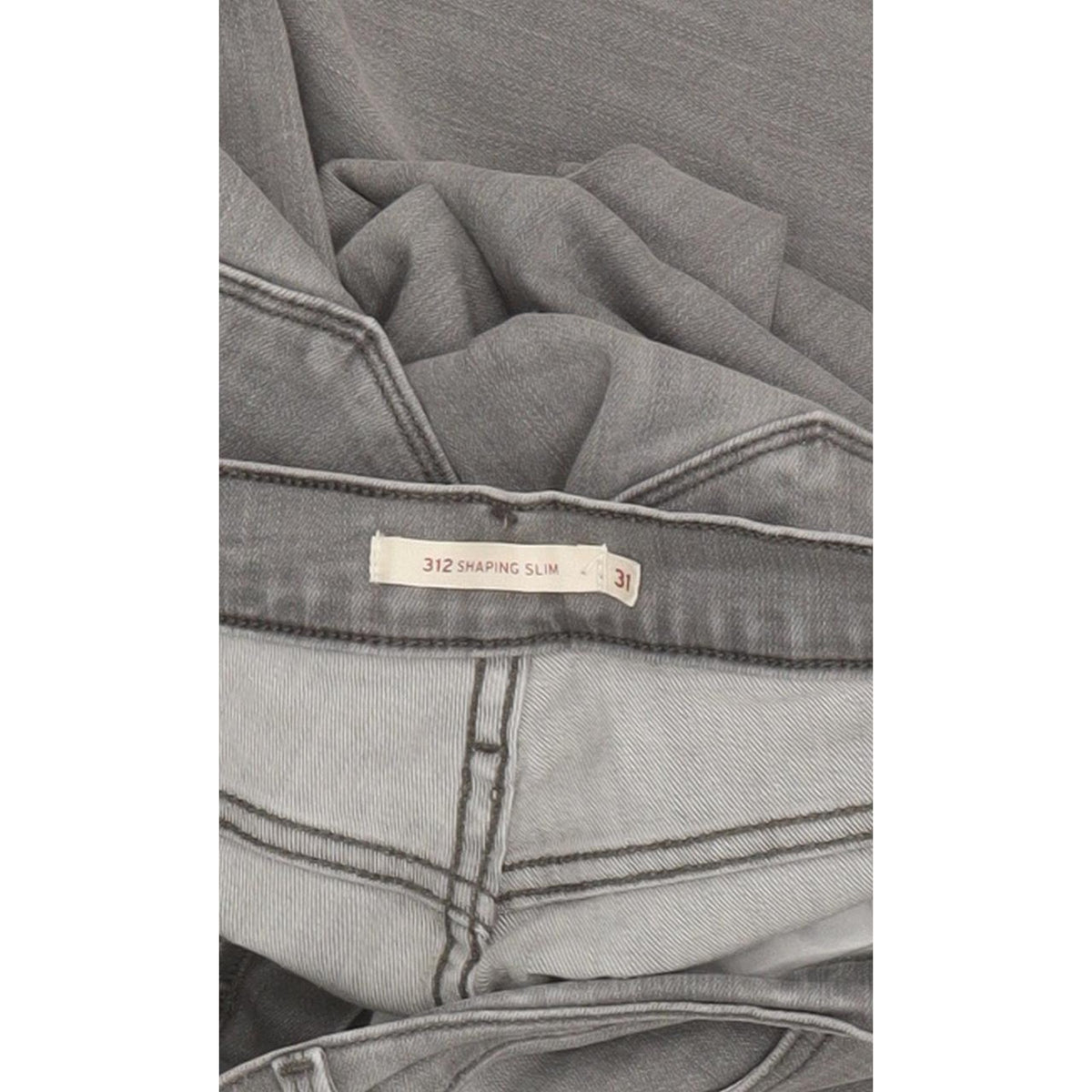 Levi's 312 Shaping Women Grey Straight Slim Stretch Jeans W31 L29